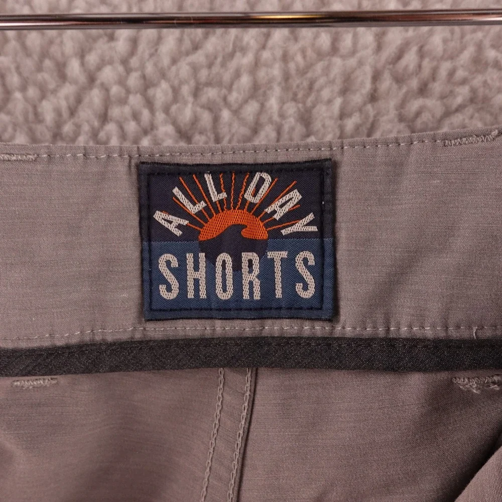 Faherty All Day Shorts Mens 36 Light Blue Grey Hybrid Stretch Recycled Polyester